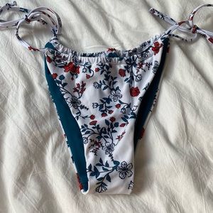 Zaful floral string bikini bottom